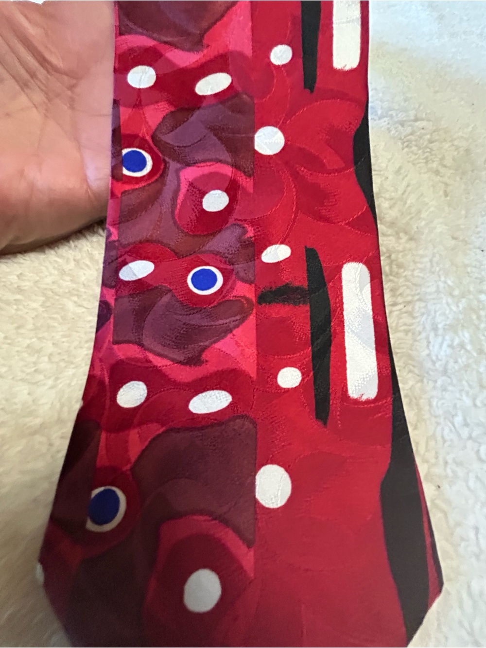 🎁3 for $30 - Red Patterned Neck Necktie